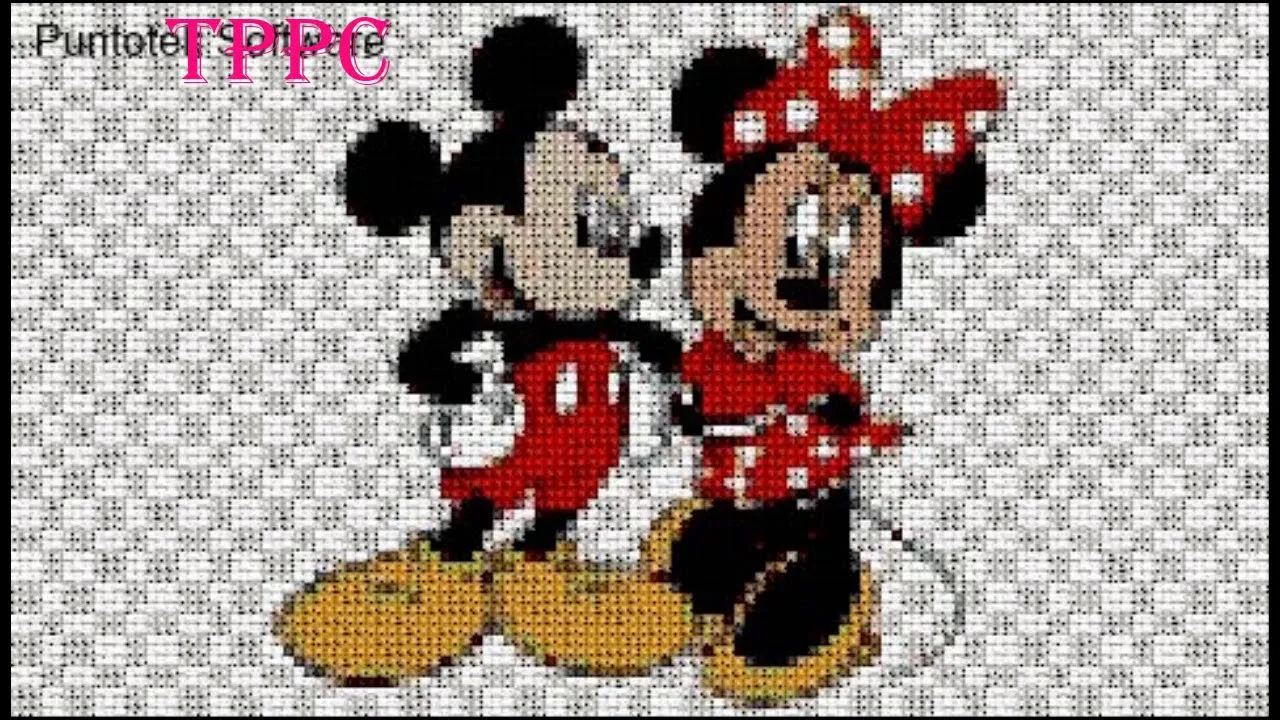 Patrones exclusivos Mickey y Minnie Mouse VIII | Patrones exclusivos punto de cruz - YouTube