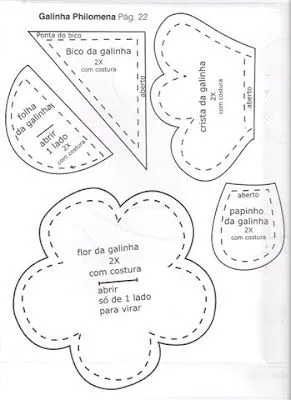 Patrones de gallinas en foami - Imagui