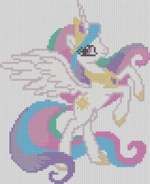 My Little Pony Inspired Pattern Princess por StitchedPixels