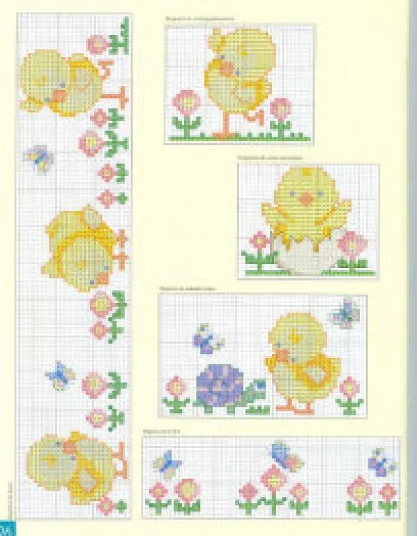 Patrones de pollitos en punto de cruz - Imagui | punto de cruz ...