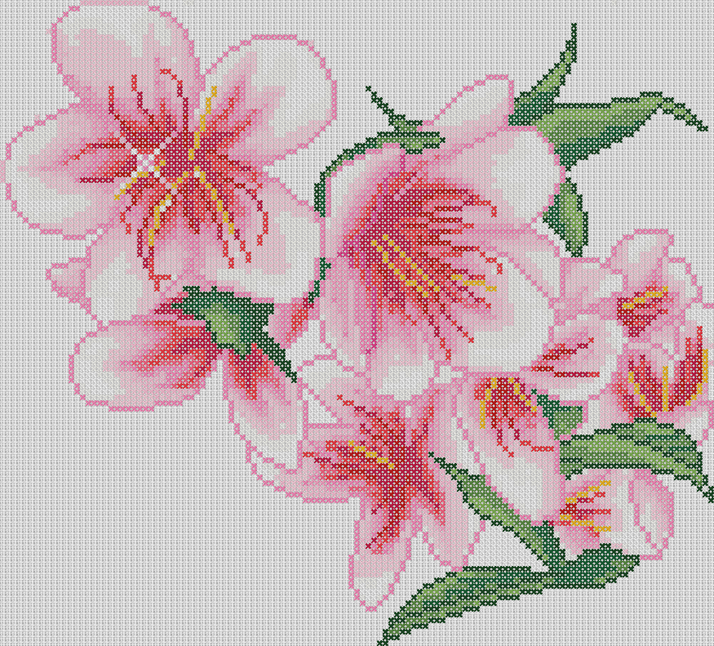 Patrones punto de cruz gratis en formato PDF: Flowers Cross Stitch ...