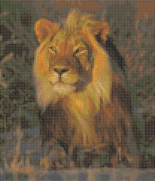 Patrones de Punto de Cruz: Leones