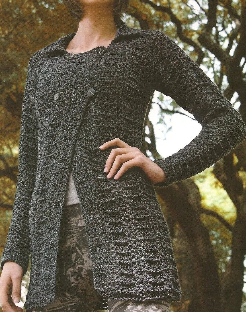 Patrones de Tejido Gratis: Chaqueta crochet