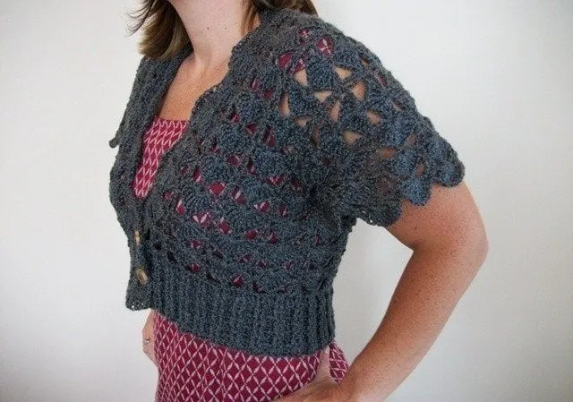 PATTERN Emume Crochet Bolero Pattern Cropped or by MsSunflwr