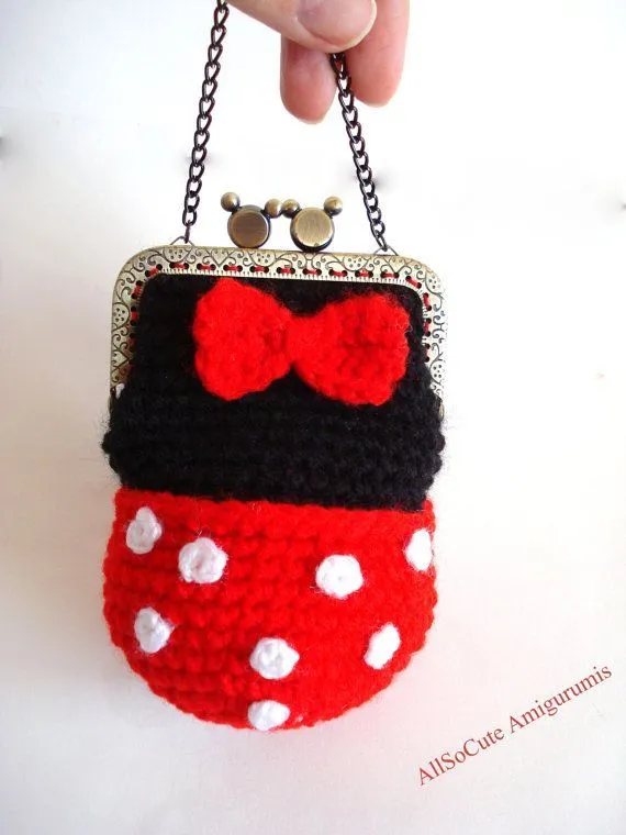 PATTERN, Girls Bag / Purse, Minnie Mouse crochet girl purse, handbag,…