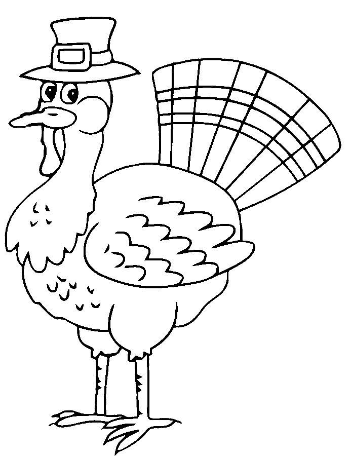 Pavo del día de Acción de Gracias para colorear ~ Dibujos para ...