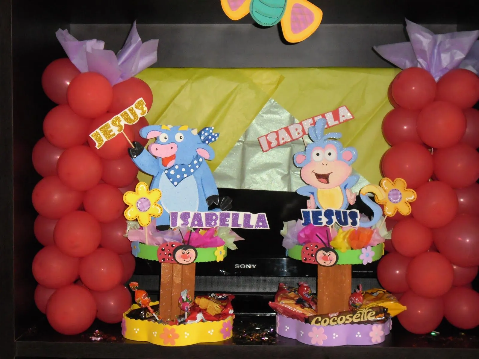 Payasita Caramelo: DECORACION DORA LA EXPLORADORA Y DIEGO