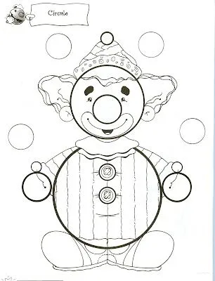 Payaso para colorear ~ 4 Dibujo