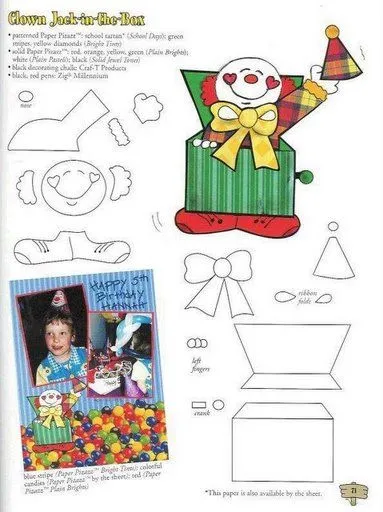 Molde de payaso en goma eva - Imagui