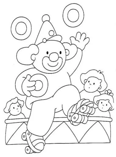 PAYASO MALABARISTA DIBUJOS DE PAYASO PARA COLOREAR