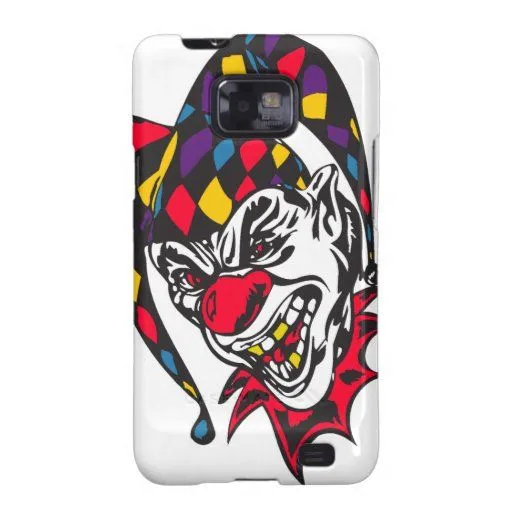 payaso malvado enojado del bufón galaxy SII funda de Zazzle.