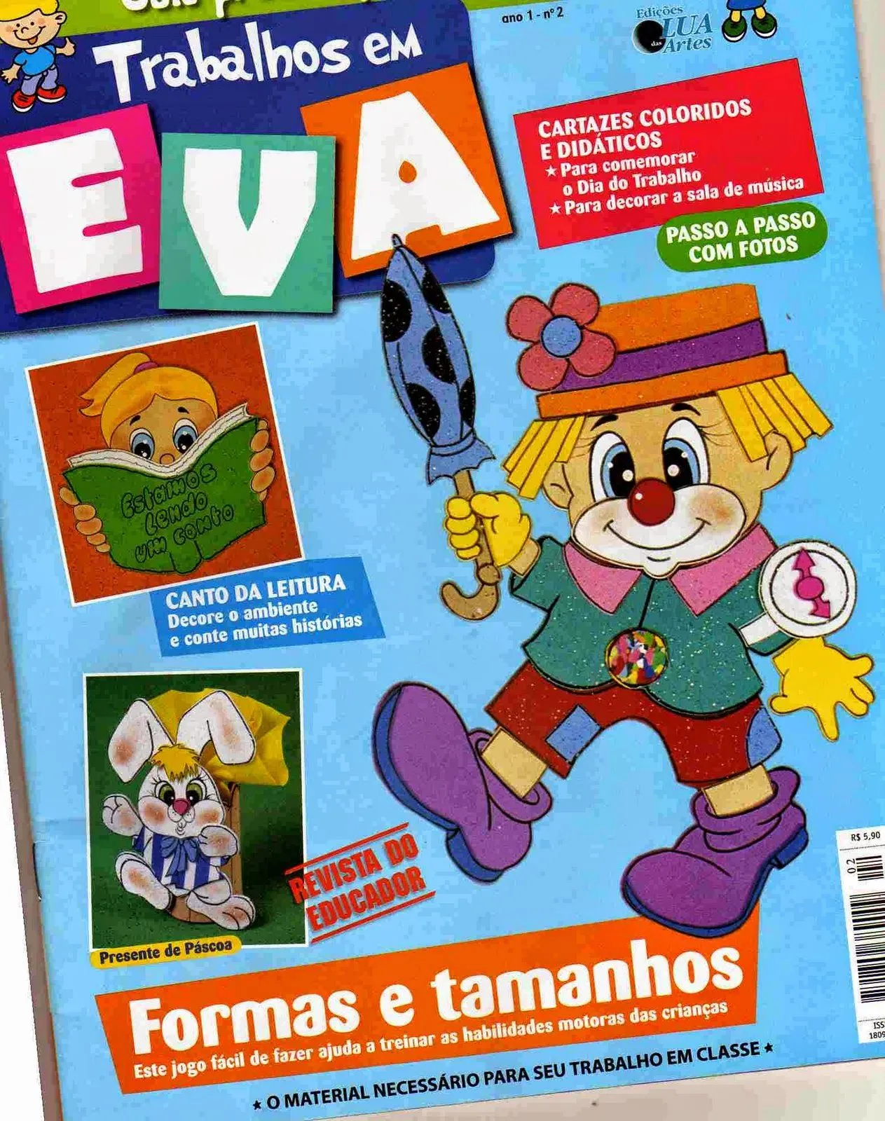 Payasos en goma eva - moldes | Revistas de manualidades Gratis