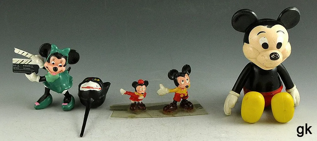 5 Pc Excellent Vintage Mickey Mouse Toys/Souvenirs Minnie Mouse ...