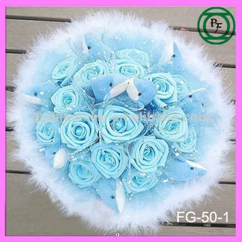 9 pcs de felpa azul de delfines y pcs 16 artificial rosa ramos de ...