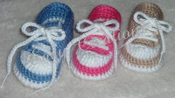 PDF CROCHET PATTERN Baby Baseball Tennis Shoes by easycreations