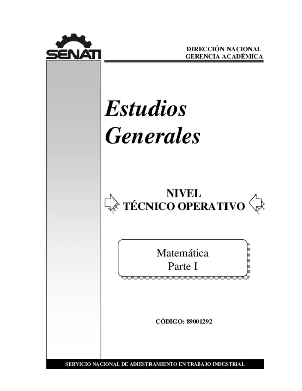 PDF) Estudios Generales NIVEL TÉCNICO OPERATIVO Matemática Parte I  DIRECCIÓN NACIONAL GERENCIA ACADÉMICA | Freddy Siu Gomez - Academia.edu