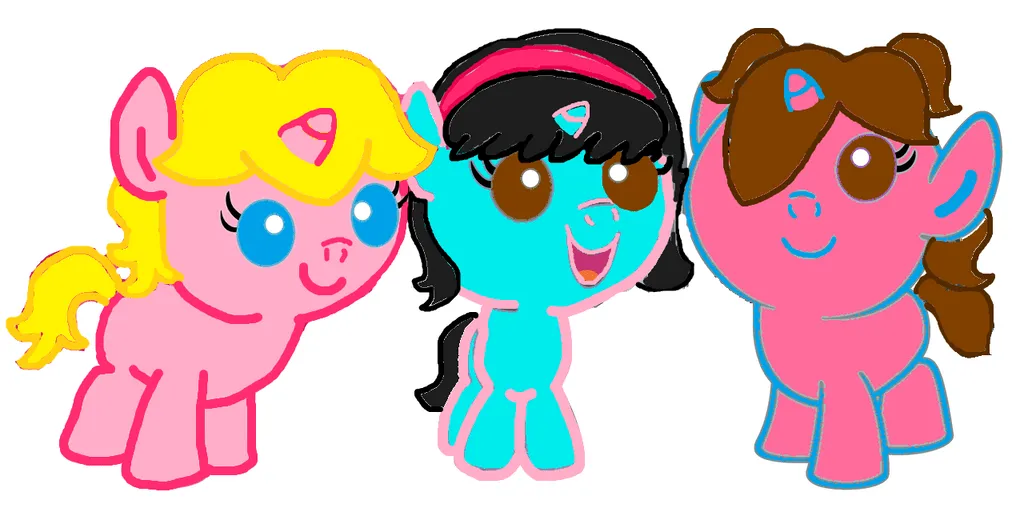 Peach,Valentinax y Maria bebes ponis by carolina5000 on DeviantArt