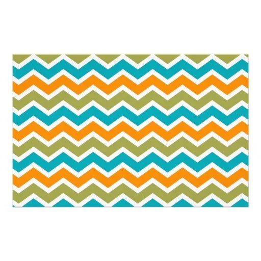 Peacock Vibrant Tribal Zigzag Customized Stationery from Zazzle.