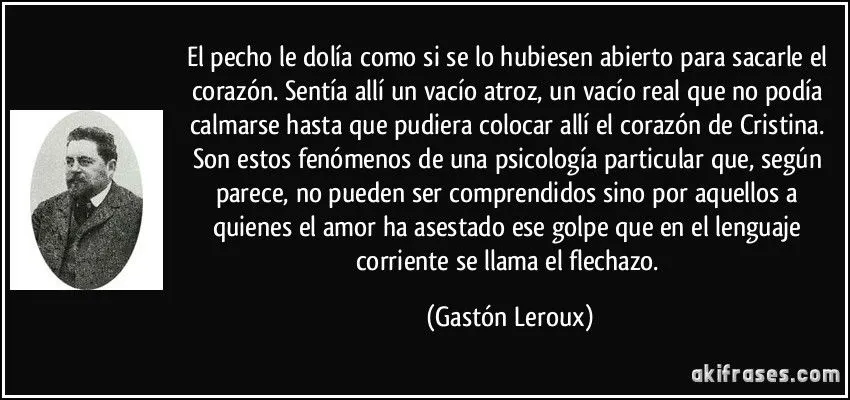 El pecho le dolía como si se lo hubiesen abierto para sacarle...