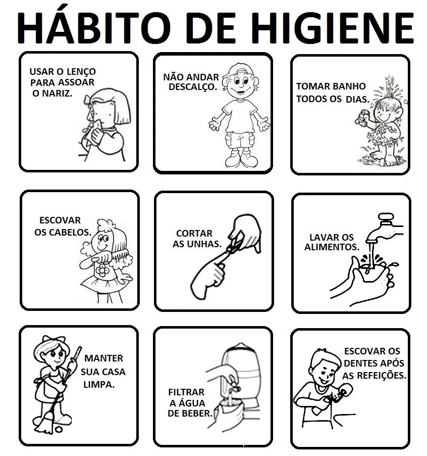 Pedagógiccos: Hábitos de higiene : atividades (parte 1)