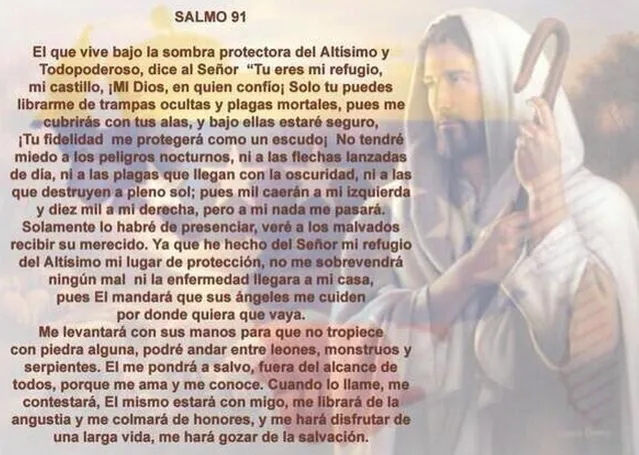 Para pedir cuidado y protección el Salmo 91. | Tiempo de Orar ...