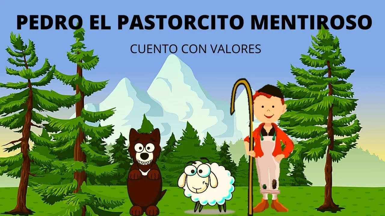 PEDRO, EL PASTORCITO MENTIROSO/ CUENTOS CON VALORES para niños/En español -  YouTube