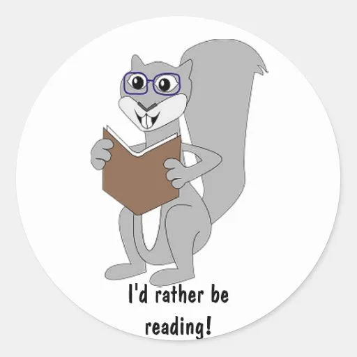 Pegatina de la ardilla del dibujo animado de la le de Zazzle.