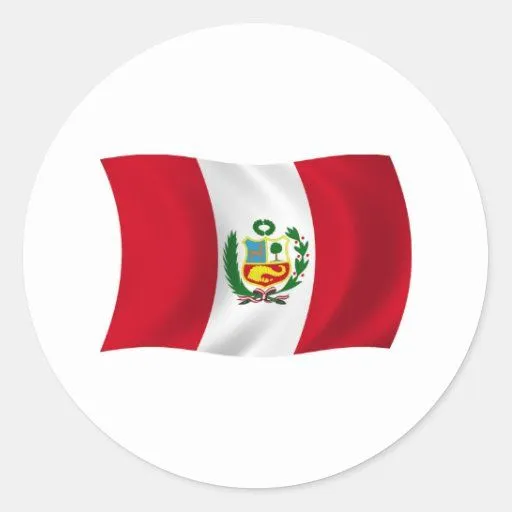 Pegatina de la bandera de Perú de Zazzle.