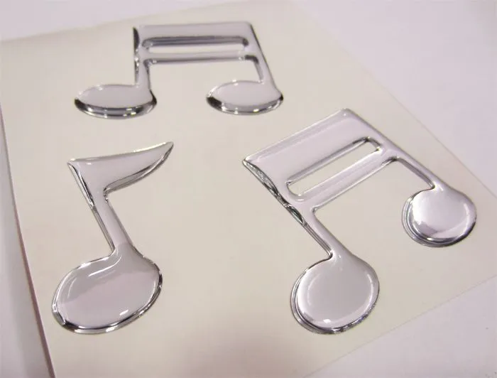 Pegatina Notas Musicales 3D Relieve - Vinilos Decorativos