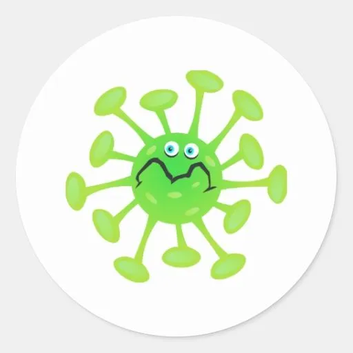 Pegatinas Bacterias Del Dibujo Animado | Diseños de stickers ...