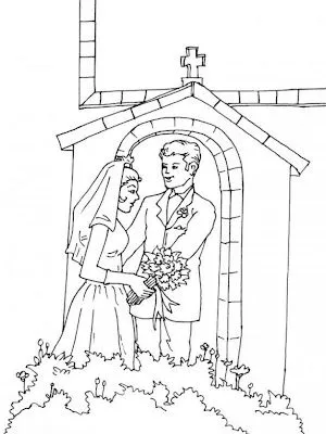 Pegatinas boda - Dibujos para colorear - aColorear