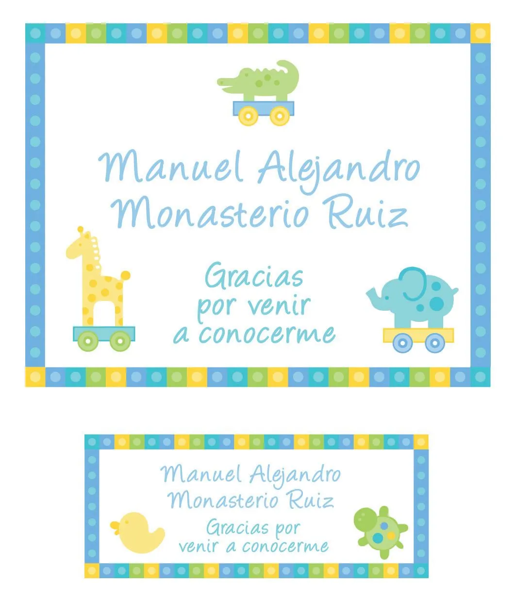 PEGGY RUIZ Graphic Designer: Tarjetas Nacimiento / BIRTH CARDS