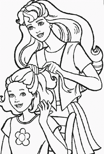  ... peina el cabello a una niña | Dibujo | Colorear | Lectura Comprensiva