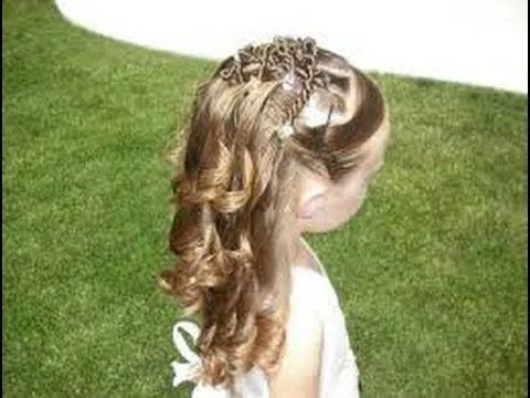 Peinado para niñas con crespos. para primera comunion Curso #11 ...