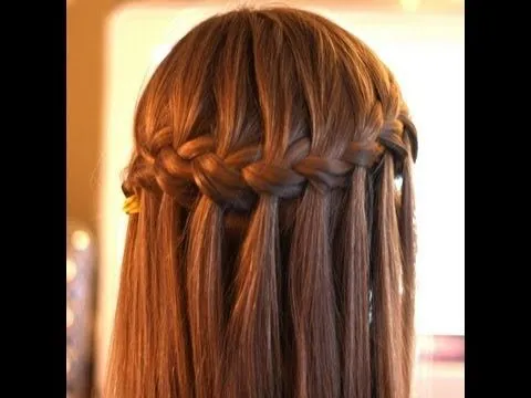 Peinado: Trenza de cascada, waterfall braid - YouTube