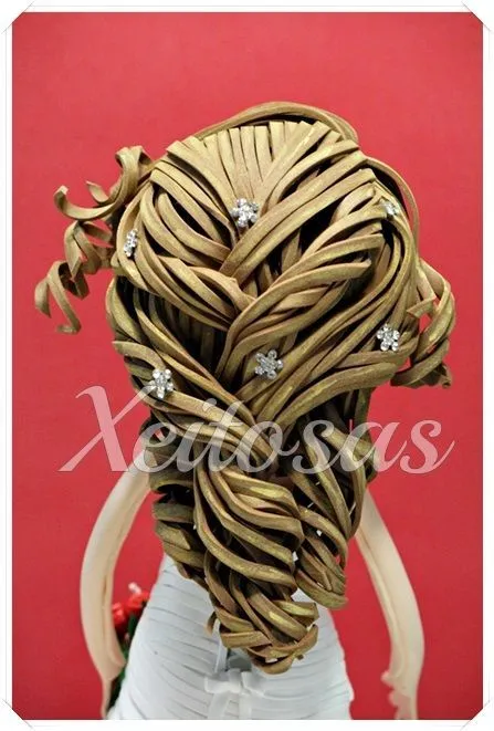 Peinado trenzado en Goma Eva. Fofucha novia. | peinados de ...