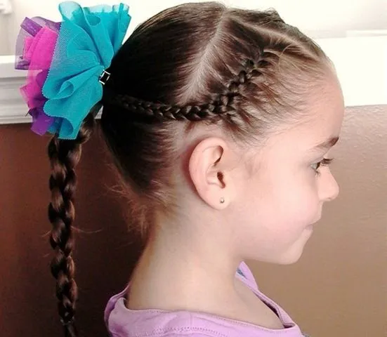 Peinados y Moda: Peinado con Trenzas para Niñas en Fiesta de ...