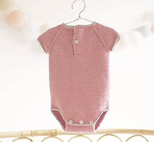 Pelele para bebé tejido a mano. Algodón orgánico 1003 meses3-6 ...