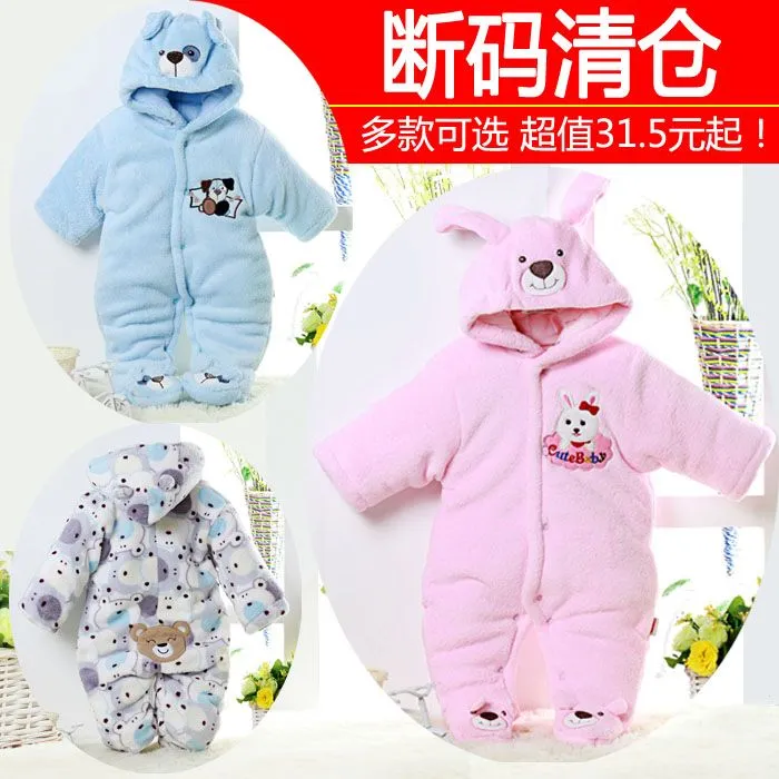 Peluche del bebé bebé invierno ropa que sube del mameluco de coral ...