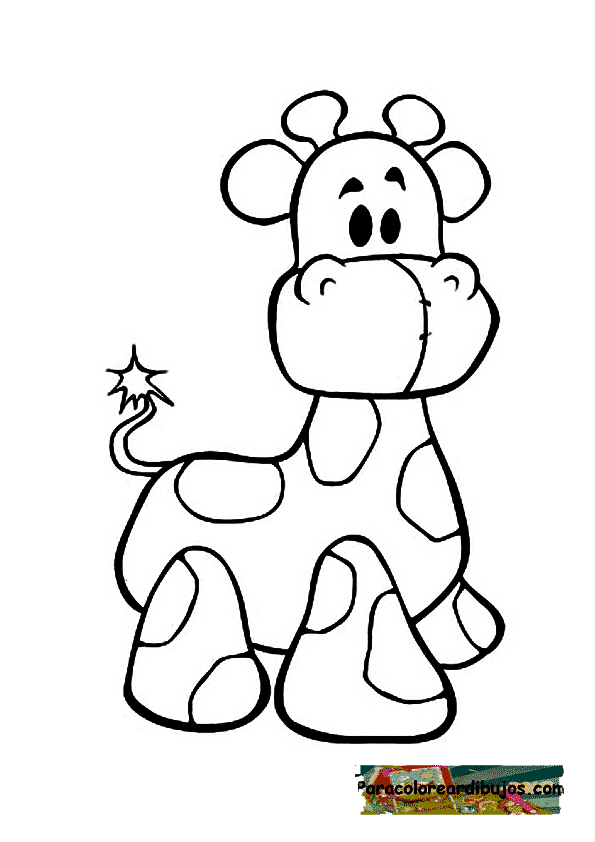 peluche de jirafa para colorear | Colorear dibujos