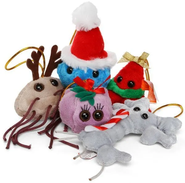 Peluches de Navidad de Microbios | inventosAbsurdos