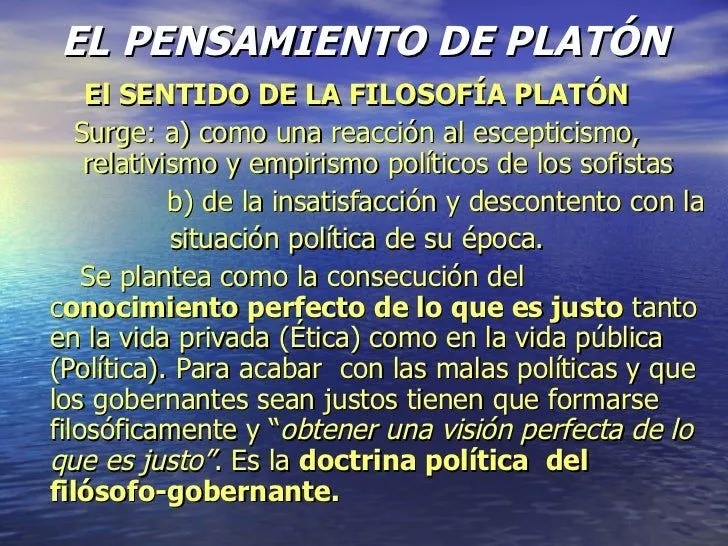 EL PENSAMIENTO DE PLATON