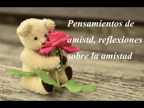 Pensamientos de amistad, reflexiones sobre la amistad - YouTube