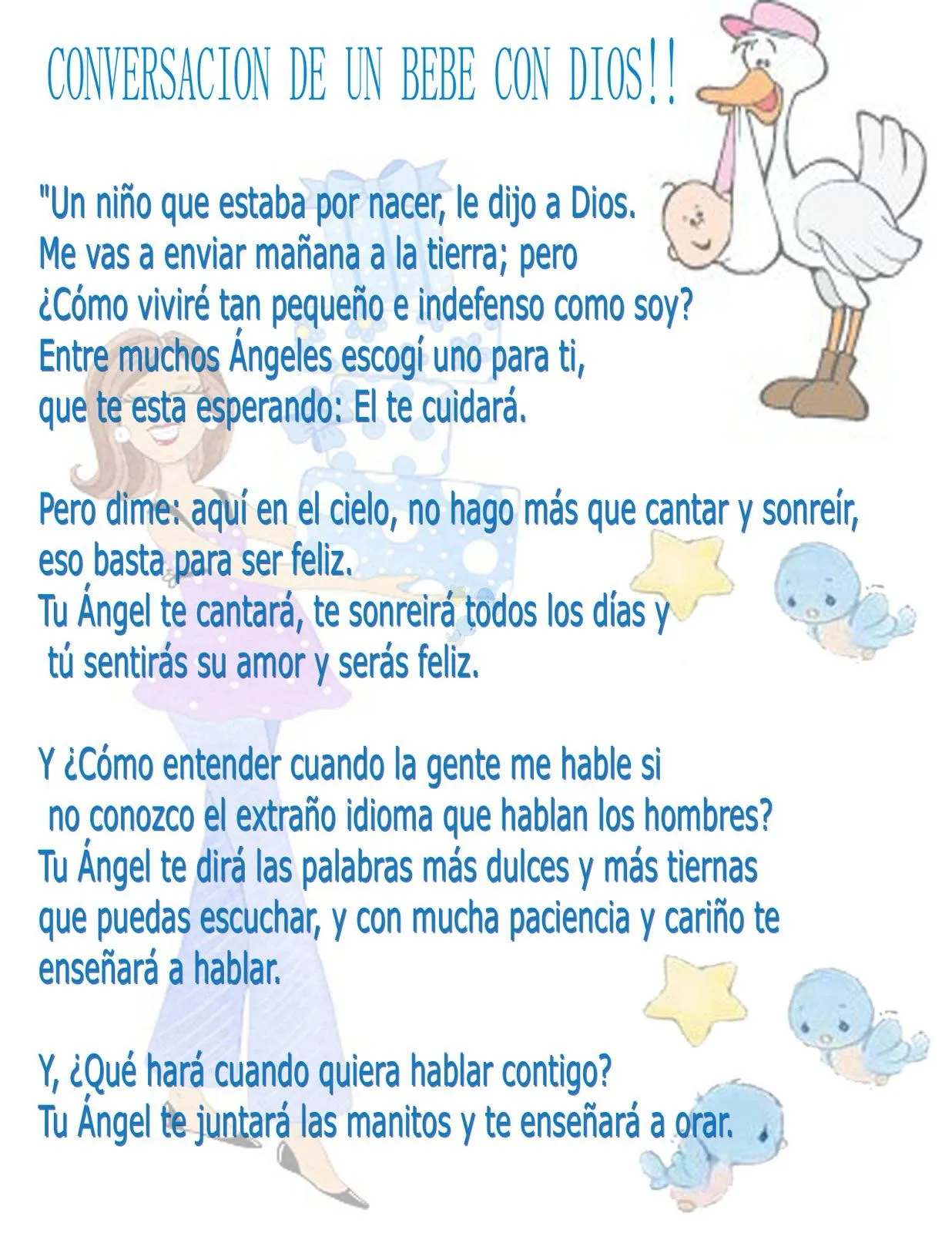 Pensamientos de un bebé para baby shower - Imagui