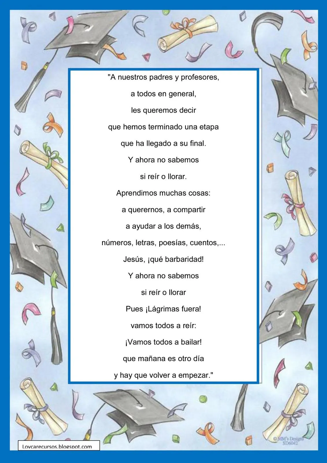 Pensamientos graduación preescolar - Imagui