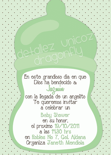 Dragonfly Detallez Unicoz: Nuevos Diseños para Baby Shower!!!