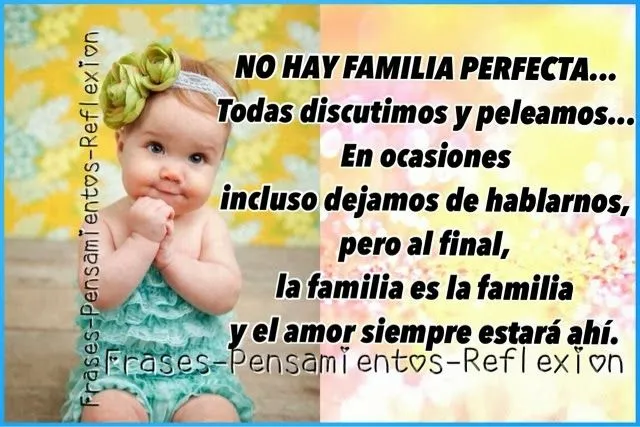 Pensamientos De La Vida Diaria : No hay familia perfecta