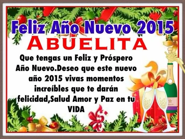 Pensamientos De La Vida Diaria : Feliz Año Nuevo 2015 Mi Querida ...