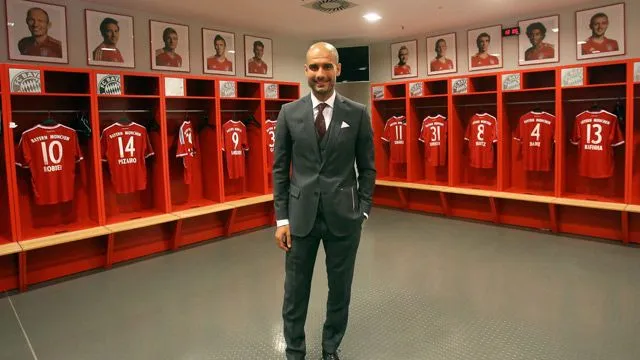 Pep Guardiola sails past language barrier at Bayern unveiling ...