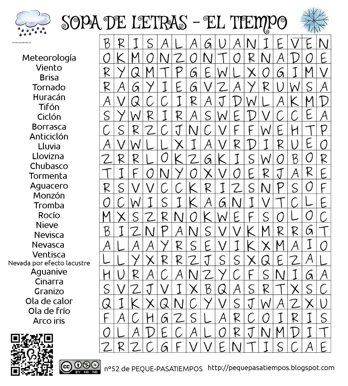 Peque-pasatiempos: Sopas de letras